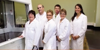 From left to right first row: Deborah Wardach, Lab Manager; Dr. Deborah Hokien, Professor; Dr. Deanne Garver, Assistant Professor and Dorina Amendola, Adjunct faculty.