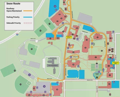 a map of the Sidewalk Snow Emergency Travel Route