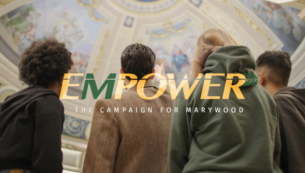 Students look up at rotunda with faculty member - video thumbnail