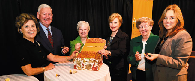 A group of people from The Centennial Campaign for Marywood Universty looking toward the camera